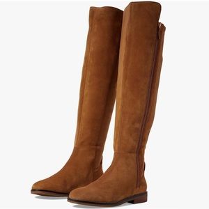 NEW Cole Hahn tall boots women size 5.5, golden honey suede